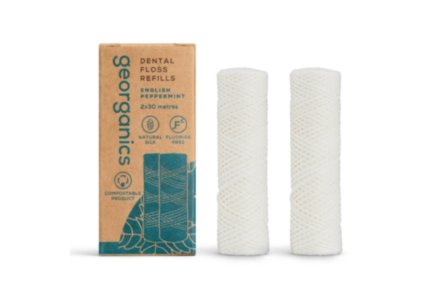 Georganics Plastic-free Dental Floss Refill – English Peppermint