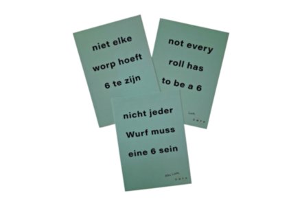 Intention Card Not every roll has to be a six