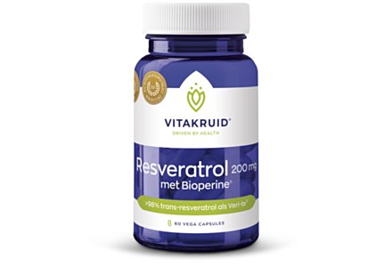 Vitakruid Resveratrol 200 mg with Bioperine 60 vegan capsules