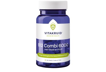 B12 Combi 6000 with folate and P-5-P 60 melting tablets