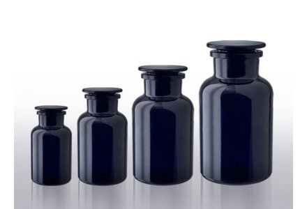  Miron violet glass apothecary bottles 
