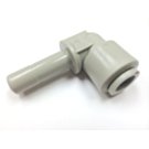 Fitting, 3/8" T x 3/8" S, ext SPFT, elbow