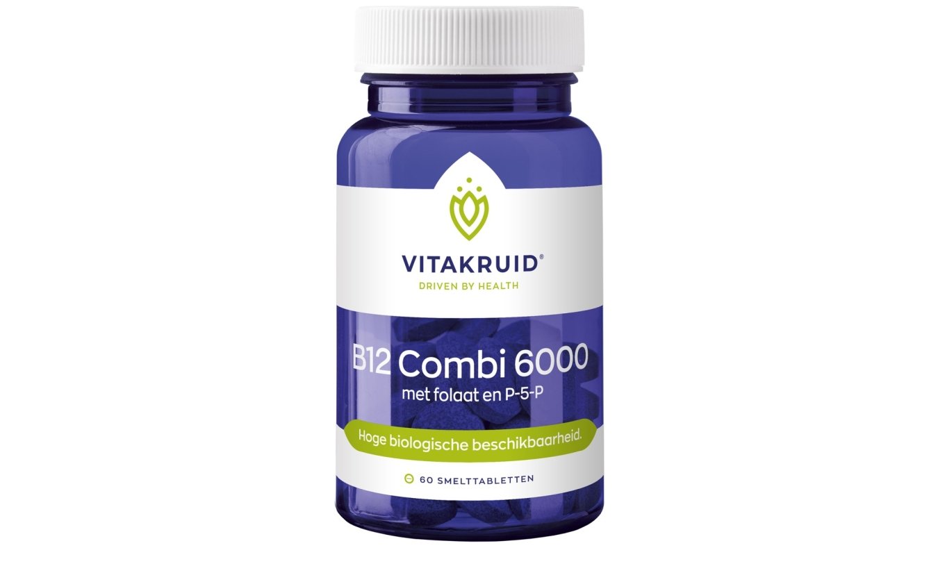 B12 Combi 6000 with folate and P-5-P 60 melting tablets