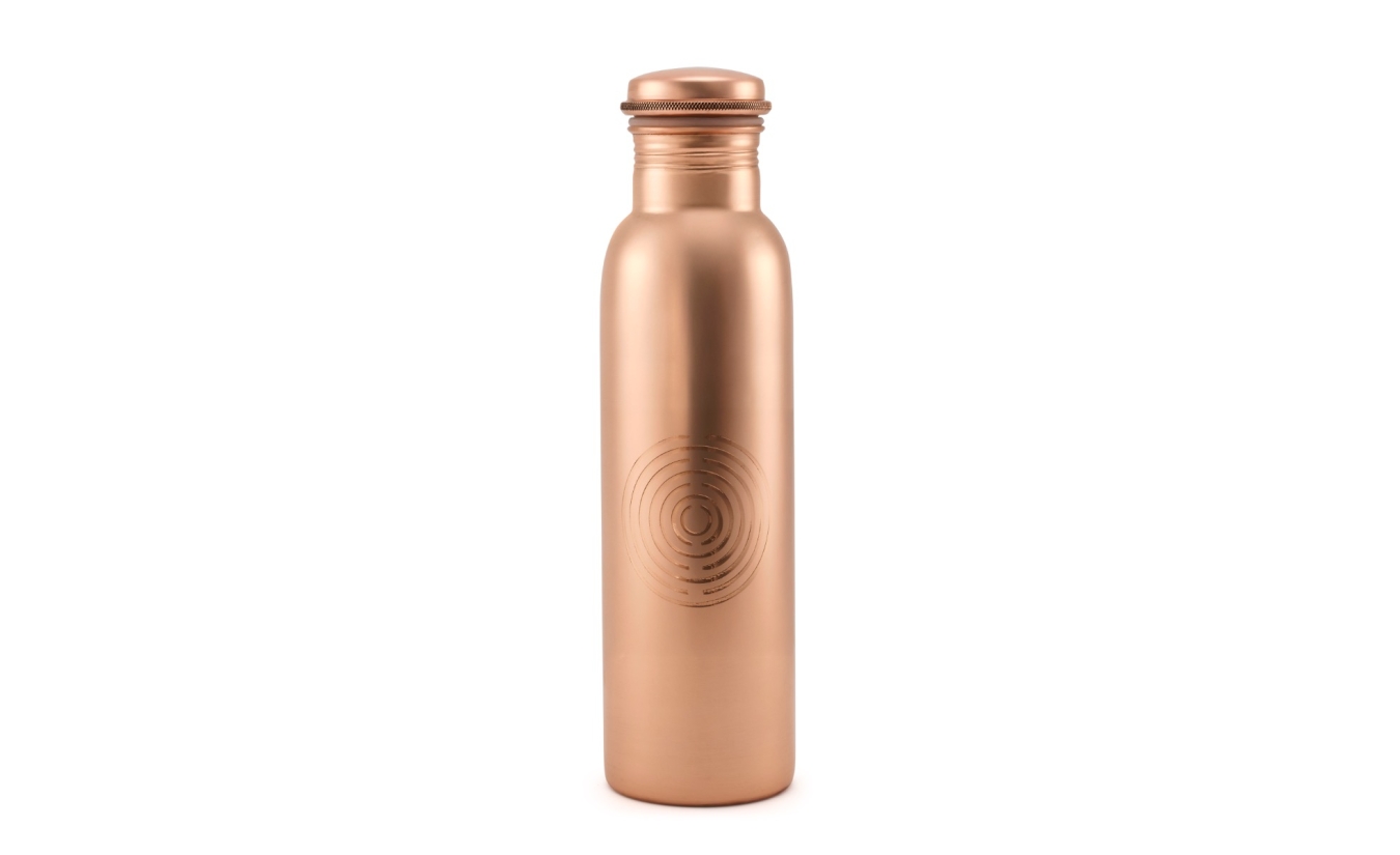 Copper Water Bottle Shiny 950 ml Handmade